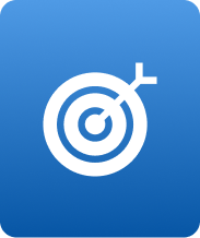Arrow hitting on target icon